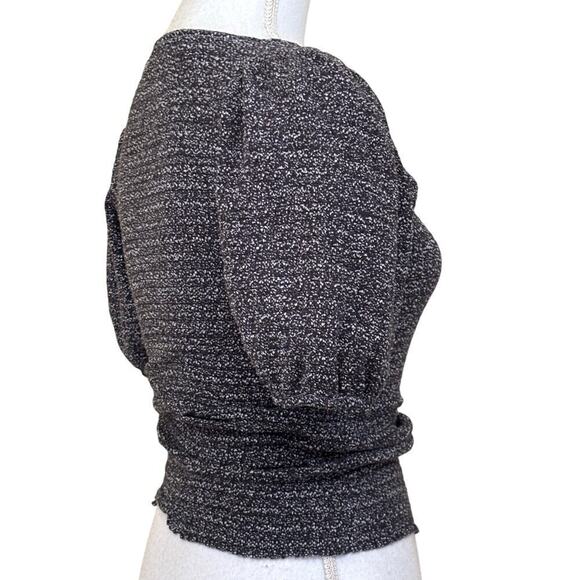 Nation LTD black/white puff sleeves sweater, XS, minimalist, basic, layering - Picture 2 of 6